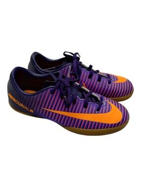 Nike Jr Mercurial X Indoor Soccer Shoes Size 12 Child Purple Orange Unisex Cleat